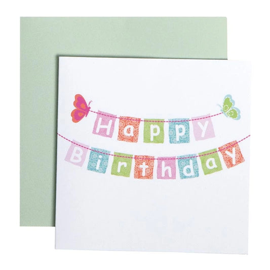 Happy Birthday Banner Enclosure Card