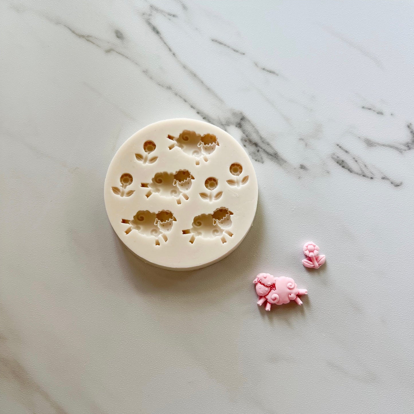 SHEEP AND FLOWER MOLD
