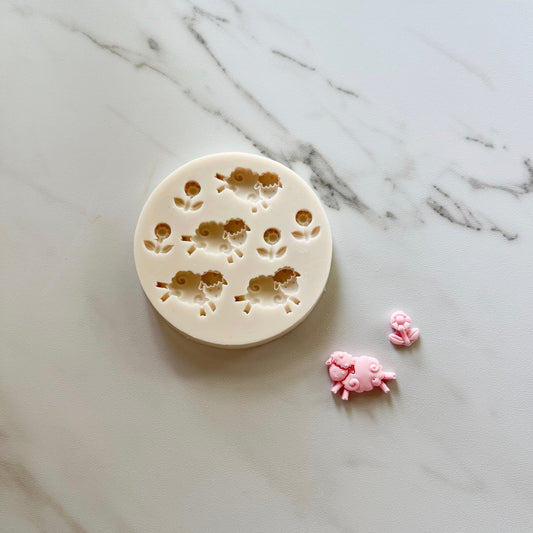 SHEEP AND FLOWER MOLD