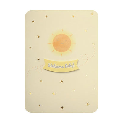 Welcome Baby Sun Greeting Card