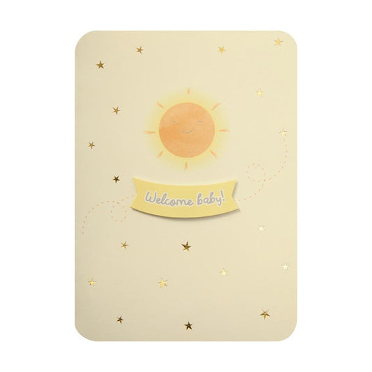 Welcome Baby Sun Greeting Card