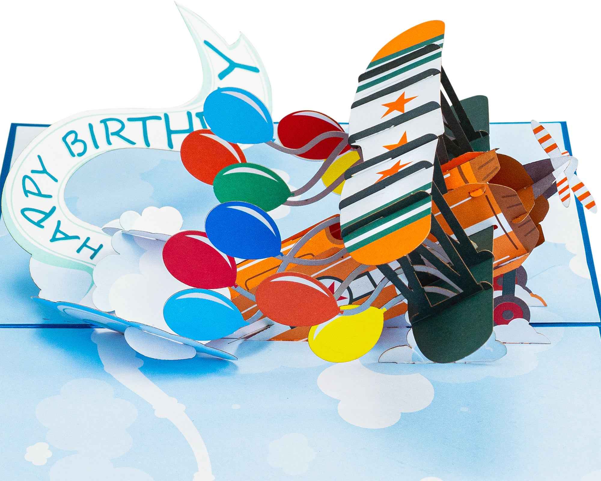 Happy Birthday Biplane Pop Up Card