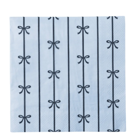 Sky Blue Signature Bow Large Napkins