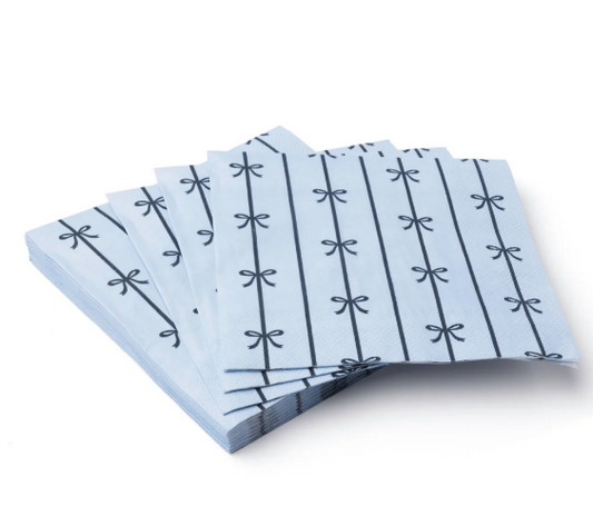 Sky Blue Signature Bow Large Napkins