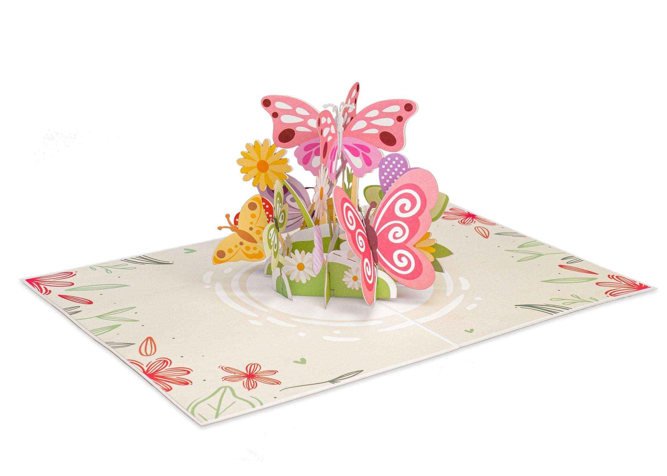 Butterflies Pop Up Card - 5" x 7"
