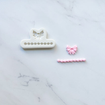 BOW WITH PEARL BORDER MOLD