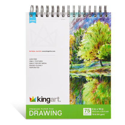 Drawing Paper Pad - 8” x 10” - 70lb (110g) - 75 Sheets
