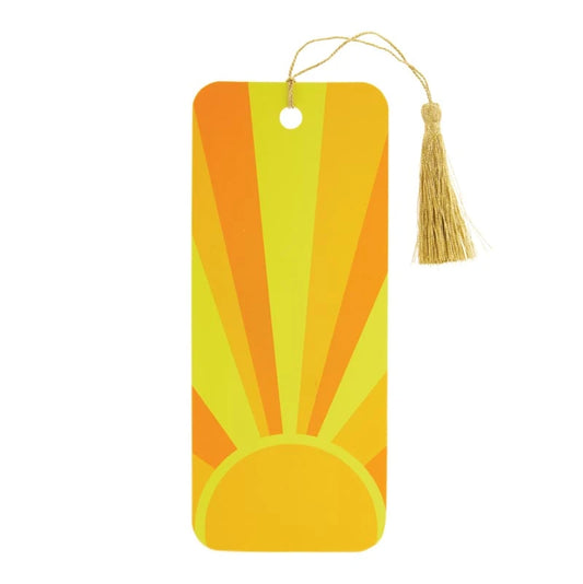 Here Comes Sun Paper Bookmark with Tassel