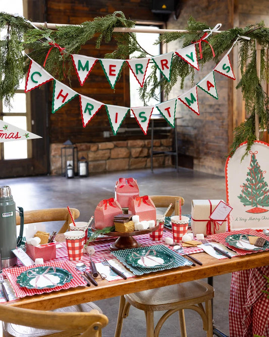 Merry Christmas Layered Felt Banner