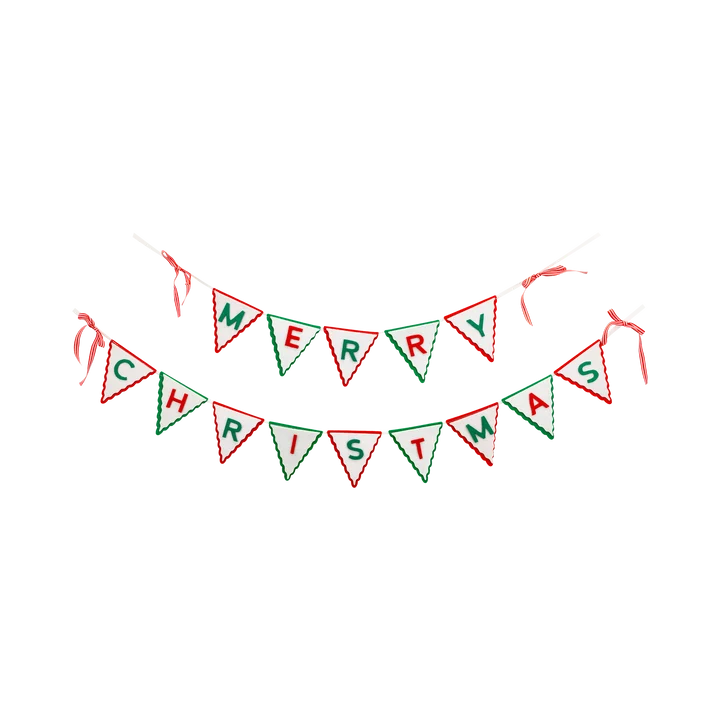 Merry Christmas Layered Felt Banner