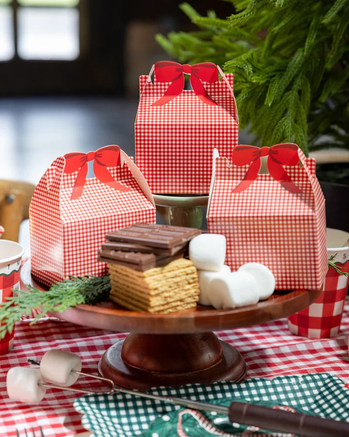 Red Gingham Gable Box