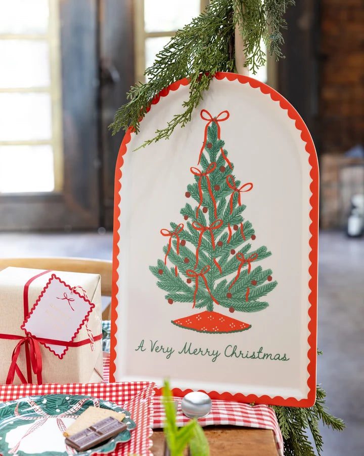 Christmas Tree Bamboo Tray