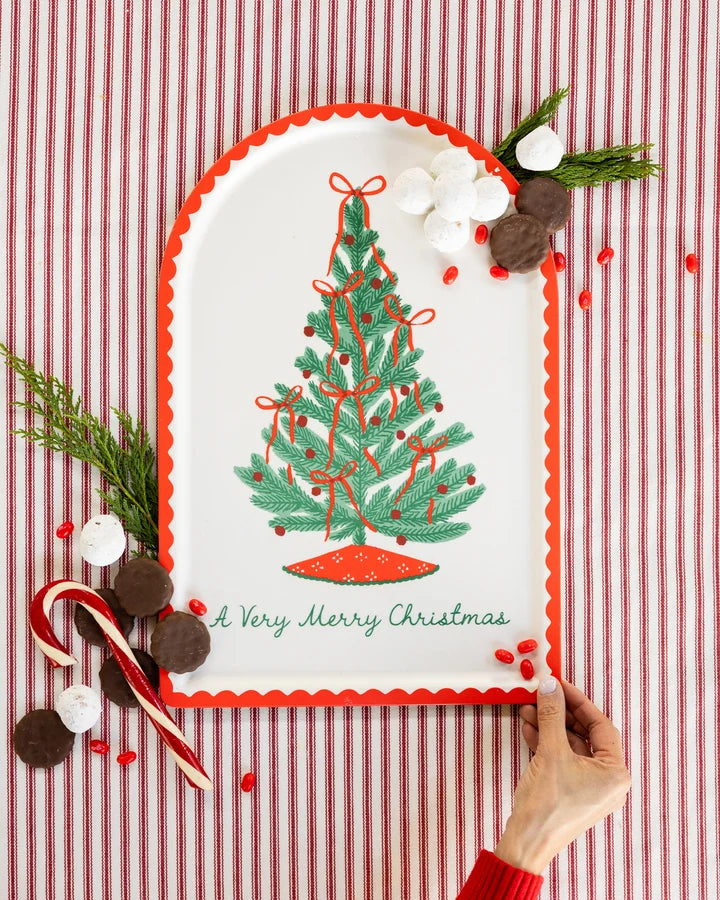 Christmas Tree Bamboo Tray