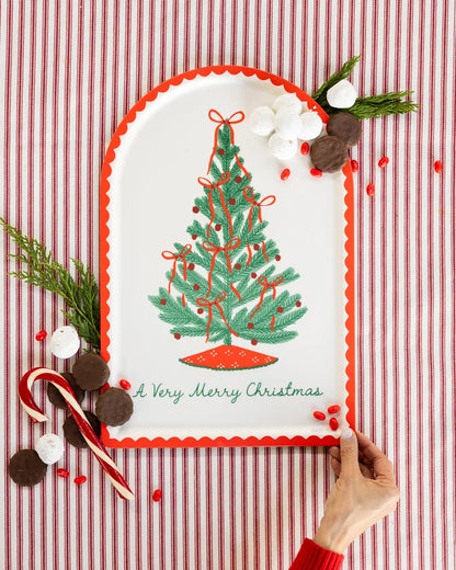 Christmas Tree Bamboo Tray