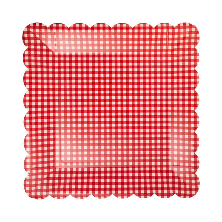Gingham Plate Set