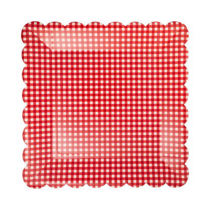 Gingham Plate Set