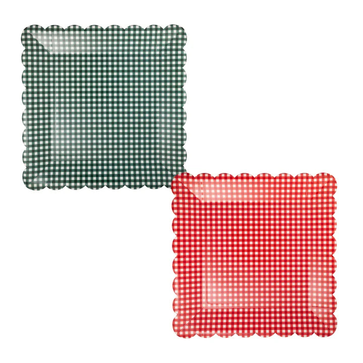 Gingham Plate Set