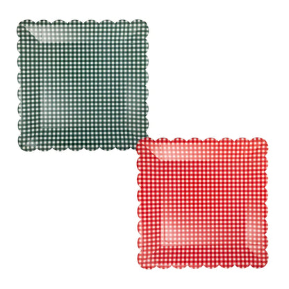 Gingham Plate Set