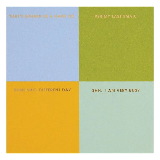 Colorblock 3x3 Mini Square Notepad