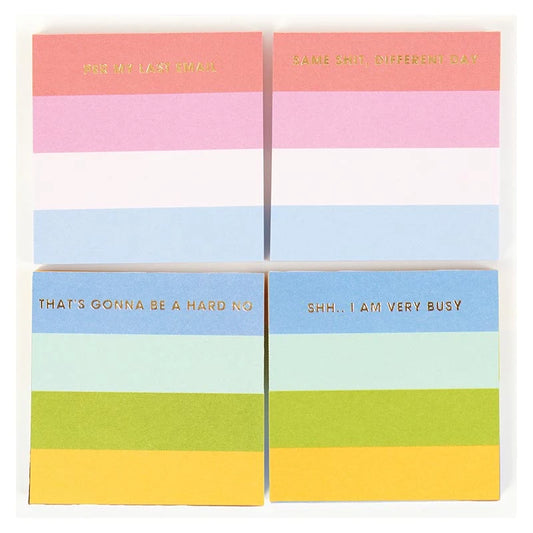 Stripe Mini Notepad 4/pack