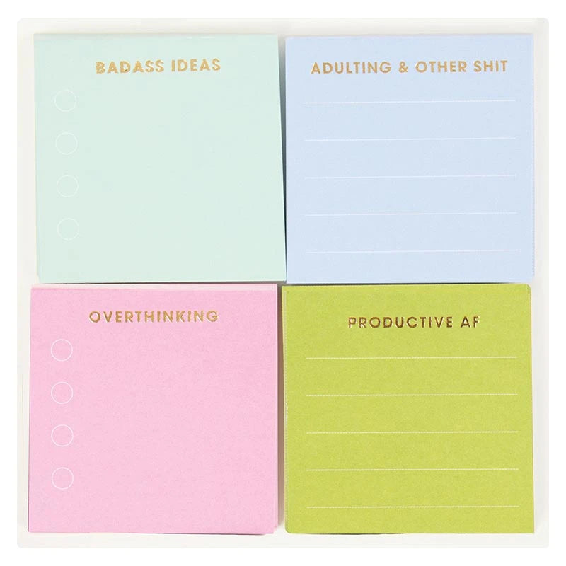 Colorblock Mini Notepad 4/pack