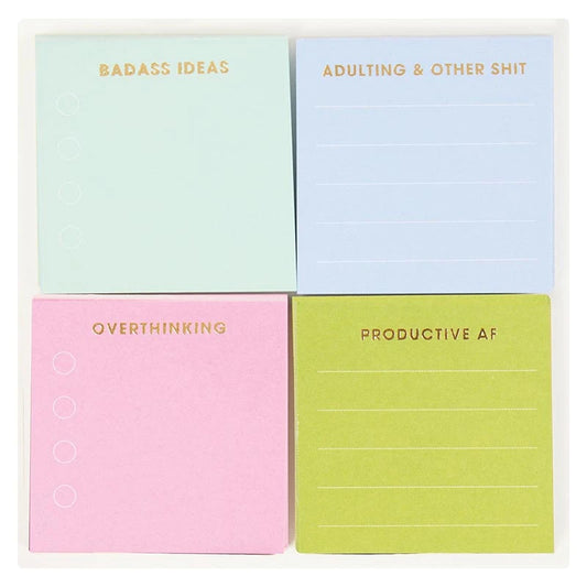 Colorblock Mini Notepad 4/pack