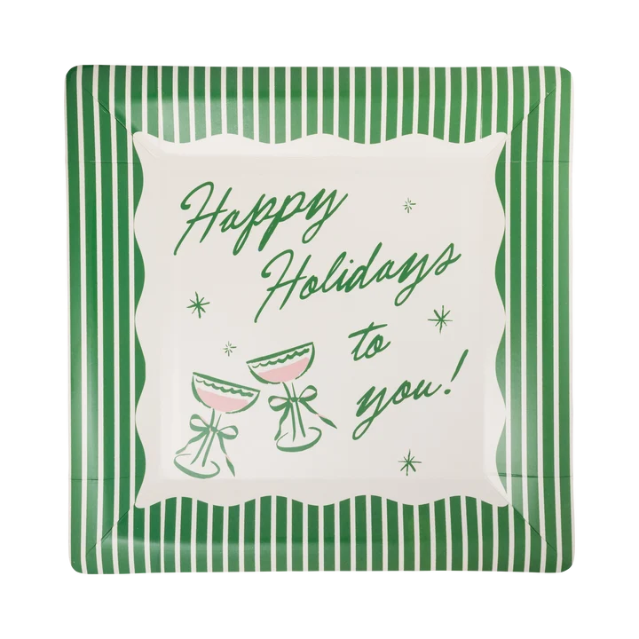 Happy Holidays Plate - 9"