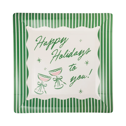 Happy Holidays Plate - 9"