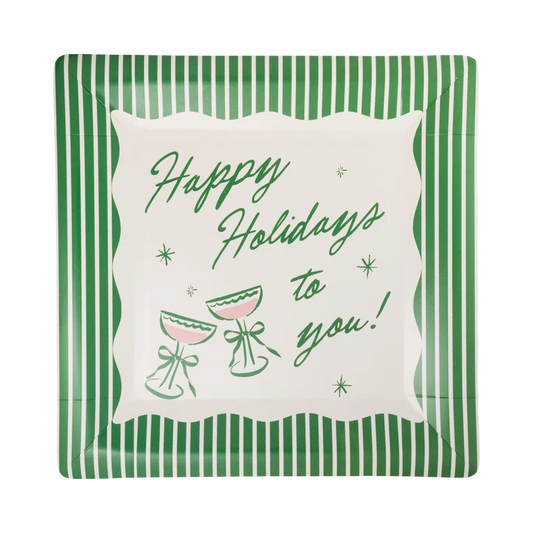 Happy Holidays Plate - 9"