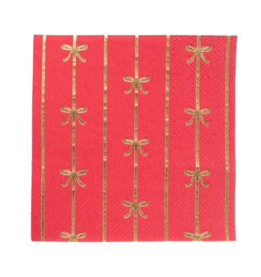 Cherry Red Signature Bow Small Napkins