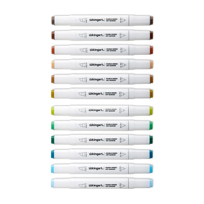 PRO Double-Ended Alcohol Markers - 12 Landscape Colors