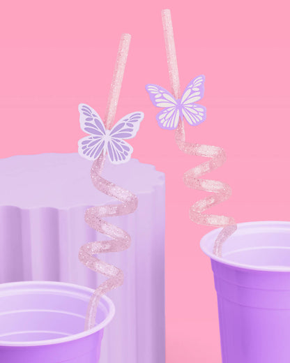 Butterfly Straws - 16 reusable straws