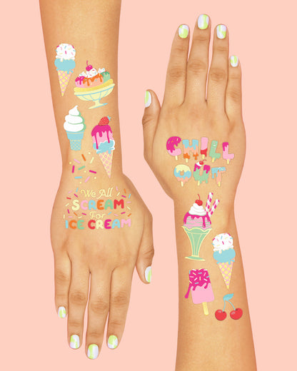 Chill Out Tats - 56 foil temporary tattoos