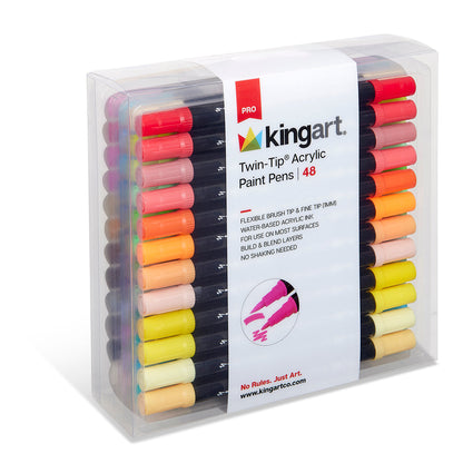 PRO Twin-Tip™ Acrylic Paint Pens - 48 Colors