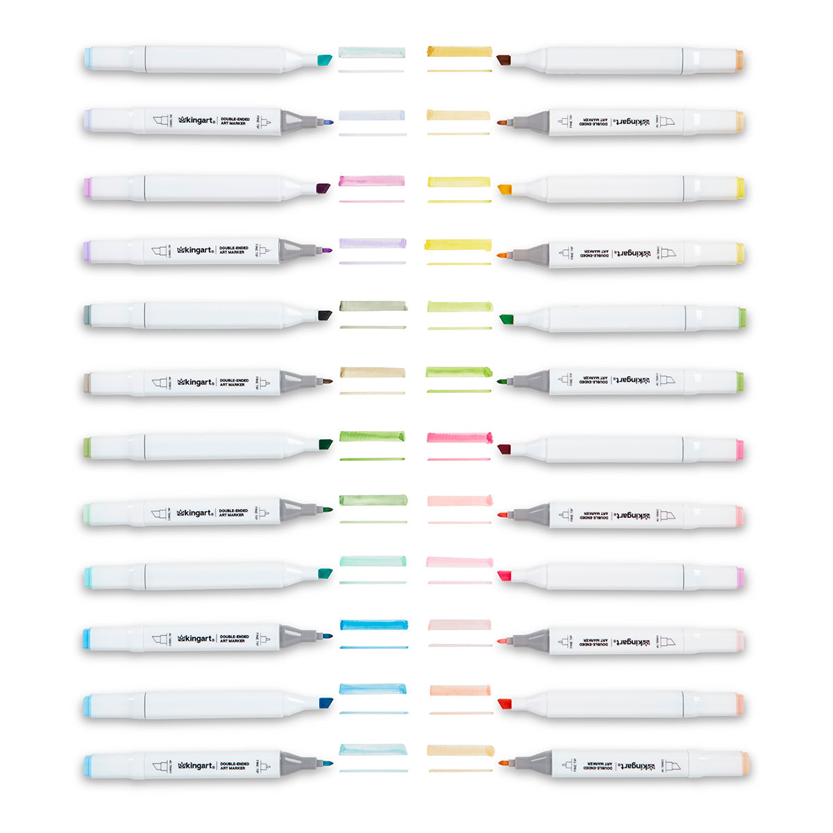 PRO Double-Ended Alcohol Markers - 24 Pastel Colors