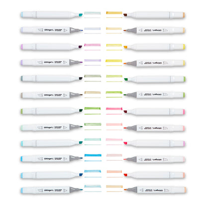 PRO Double-Ended Alcohol Markers - 24 Pastel Colors