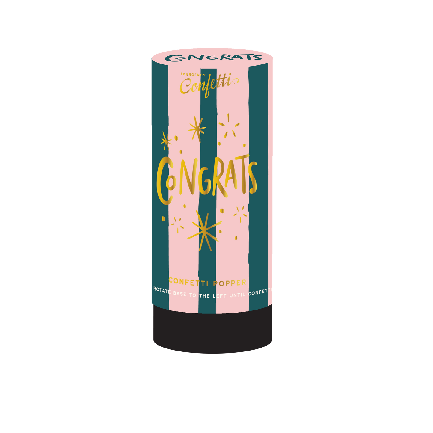 Congrats Confetti Popper- pink/navy