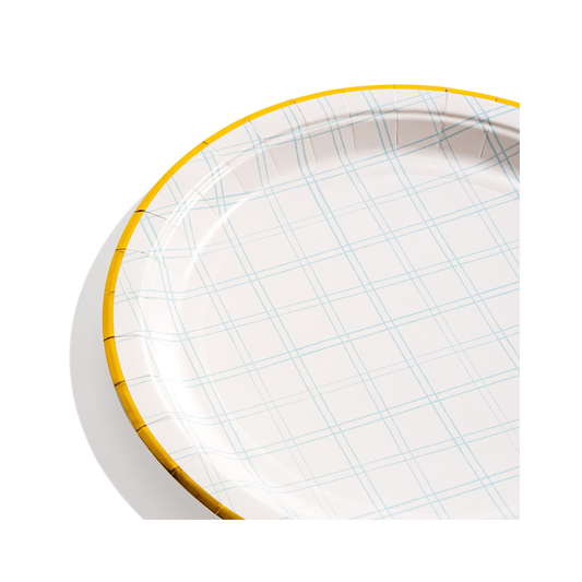 Blue Plaid Dinner Plates