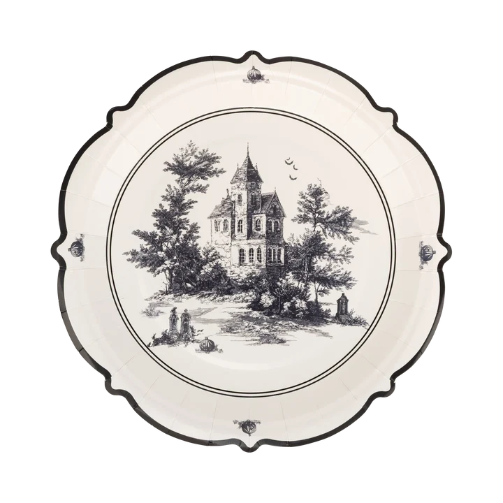 Halloween Scenes 9" Plate Set