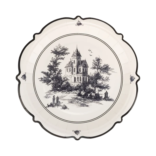 Halloween Scenes 9" Plate Set