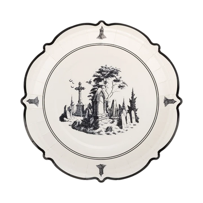 Halloween Scenes 9" Plate Set