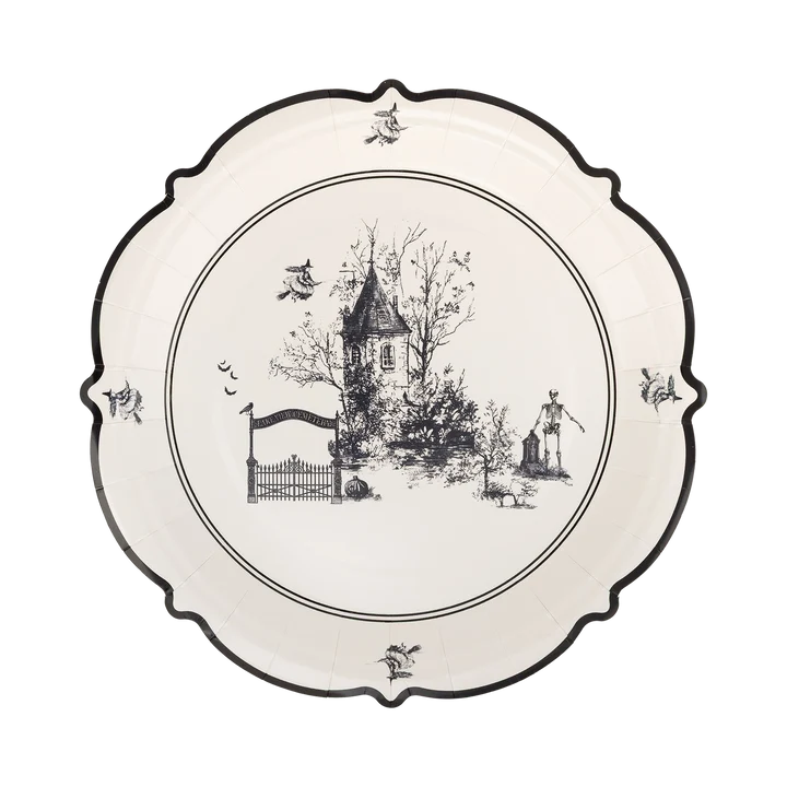 Halloween Scenes 9" Plate Set