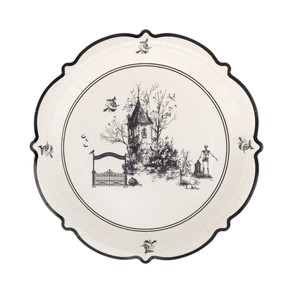 Halloween Scenes 9" Plate Set