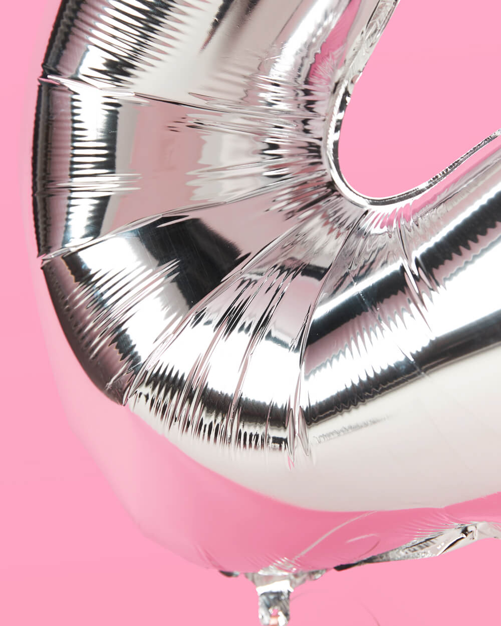 25 Number Balloons - 40" silver foil balloons