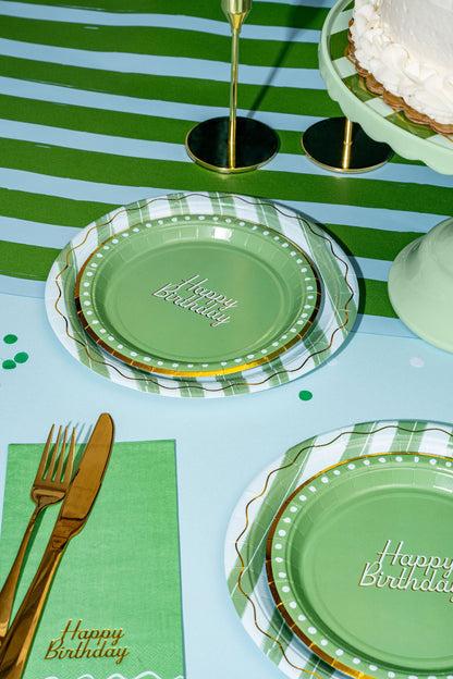 Blue & Green Birthday Guest Napkins