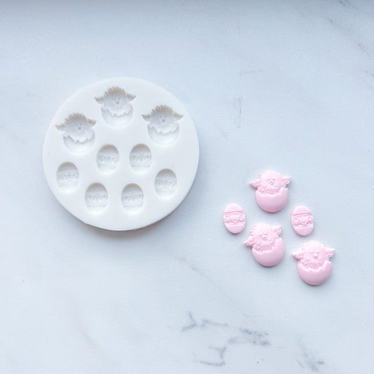 EASTER EGGS AND CHICKS MOLD
