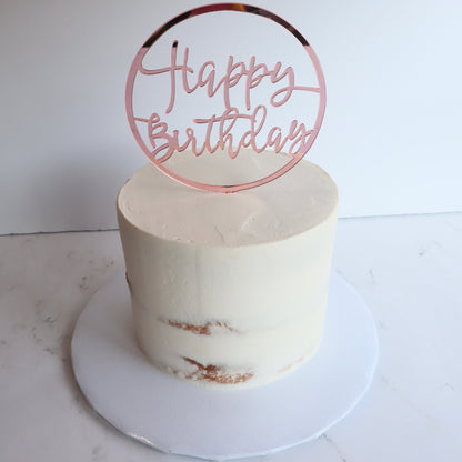 ROSE GOLD HAPPY BIRTHDAY CAKE TOPPER