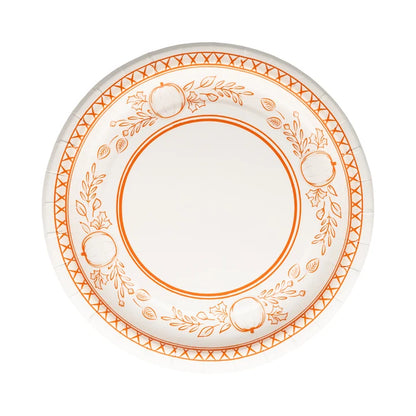 Falloween Pumpkin Round Dessert 8" Paper Plate