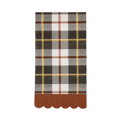 Black Fall Plaid Dinner Napkin