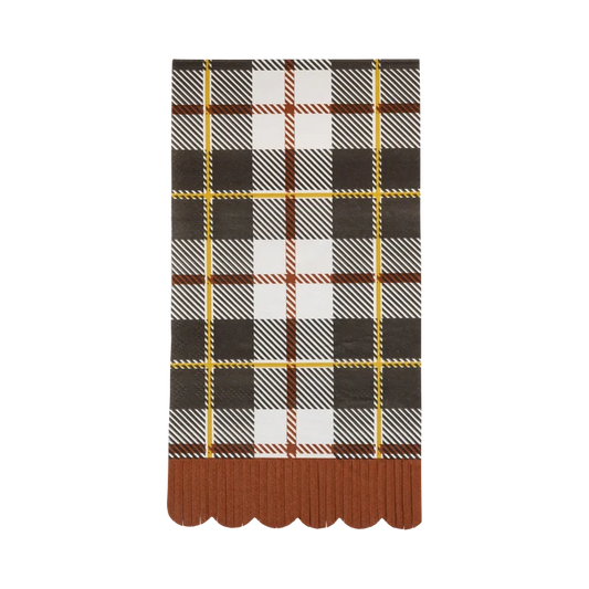 Black Fall Plaid Dinner Napkin